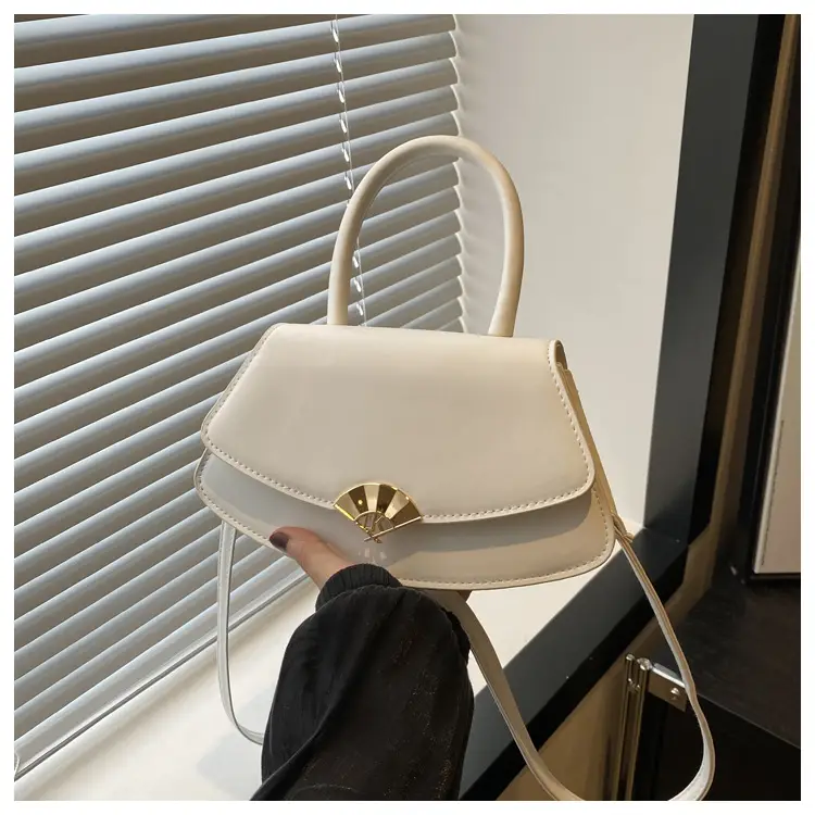 Black Square Shoulder Crossbody Bag with Gold Clasp — feature 26