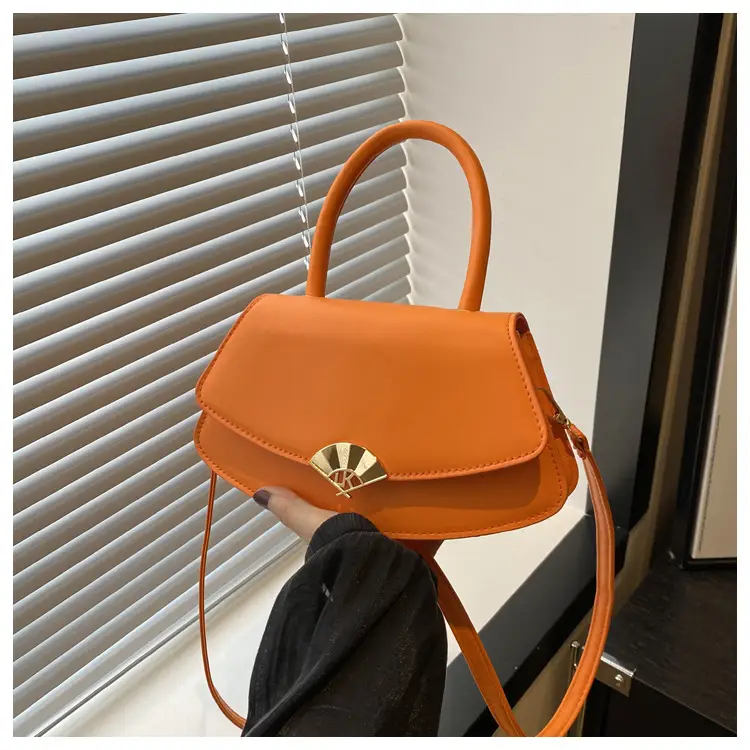 Black Square Shoulder Crossbody Bag with Gold Clasp — feature 28
