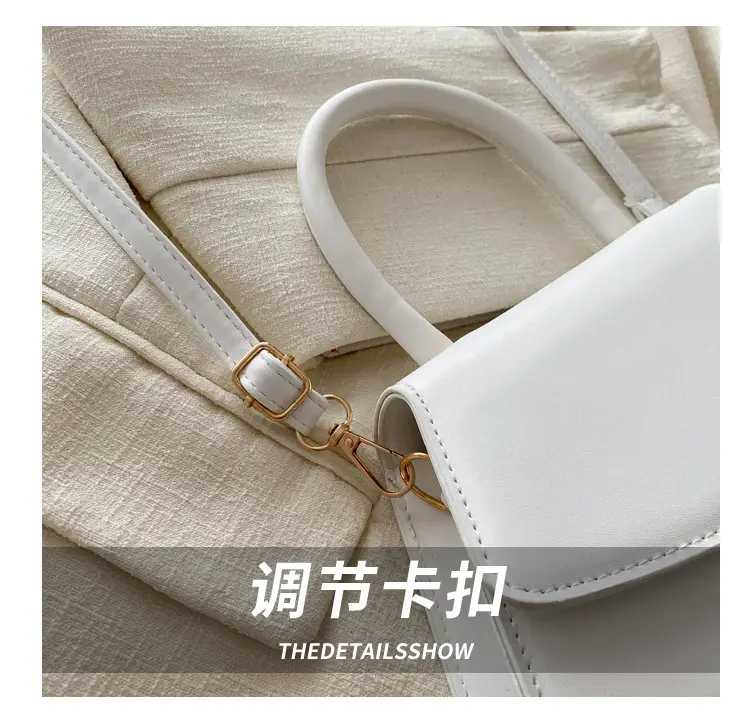 Black Square Shoulder Crossbody Bag with Gold Clasp — feature 4