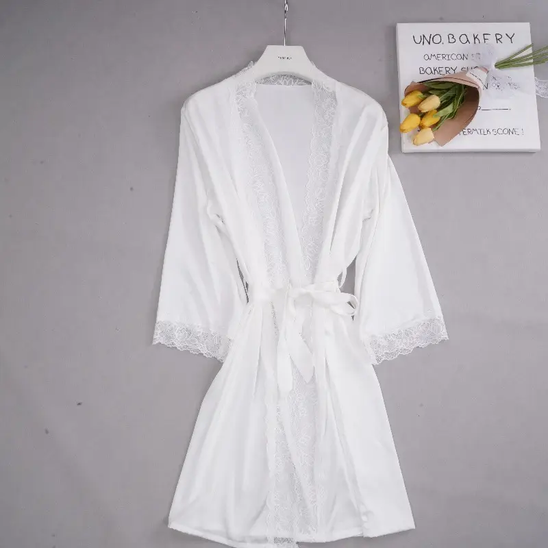 White Lace Bathrobe Nightgown for Women 2024 — feature 1