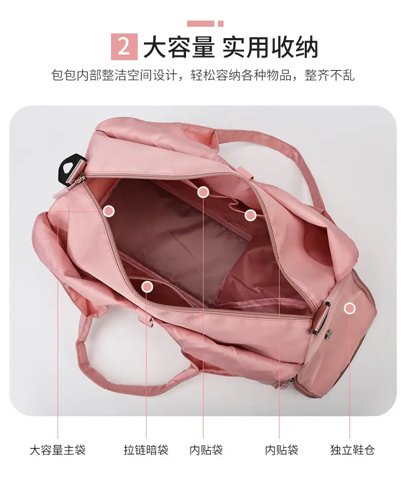 Pink Yoga Fitness Crossbody Bag for Women — feature 6