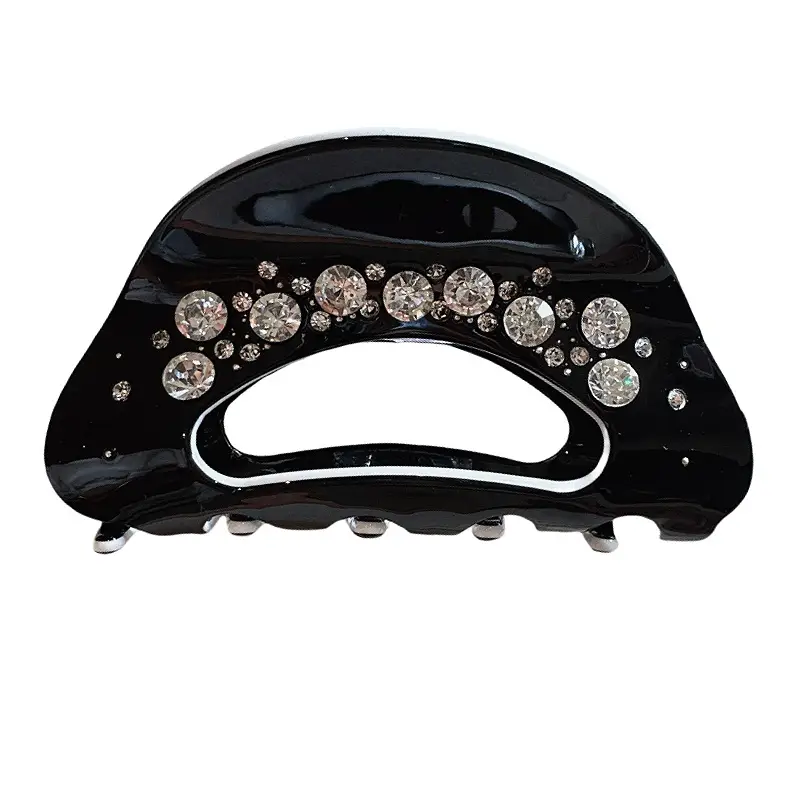 Black Rhinestone Hairpin for Women Medium - Image 9