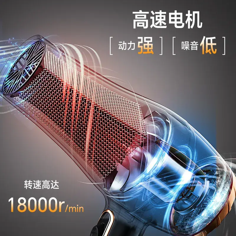 2300W High Wind Hair Dryer White Gold - Image 6