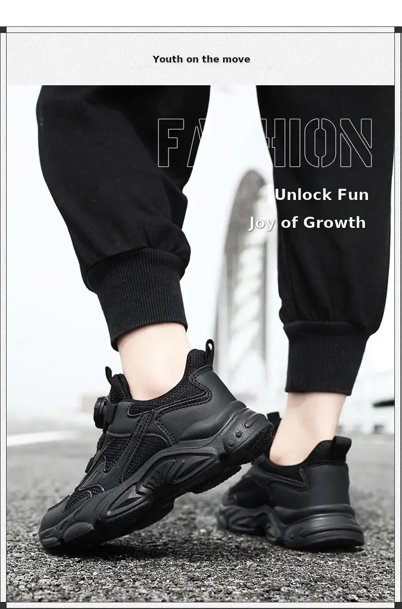 Kids White Running Sneakers with Rotating Buttons — feature 3