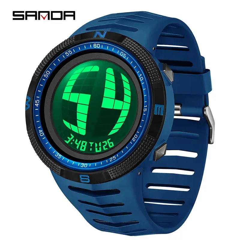 Men's Waterproof Digital Analog Wristwatch with Large Scrolling Numbers - Image 11