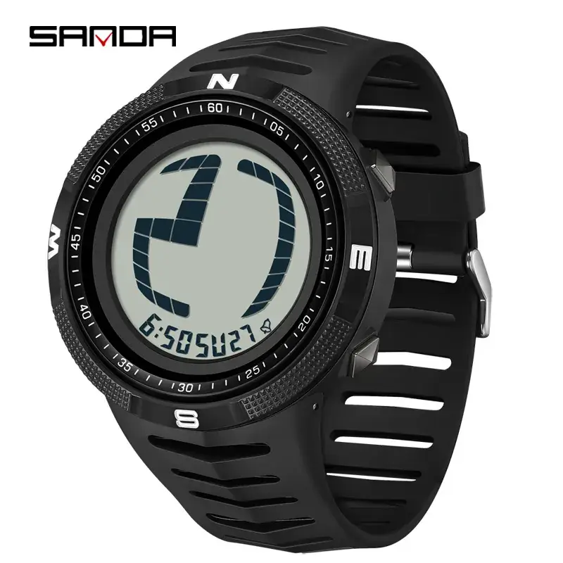 Men's Waterproof Digital Analog Wristwatch with Large Scrolling Numbers - Image 2