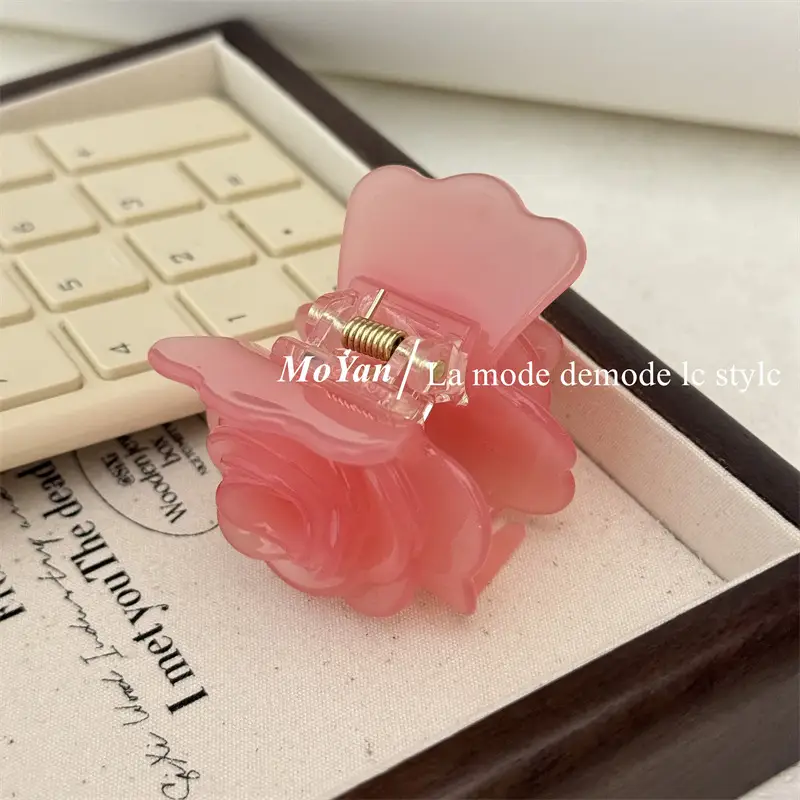 2024 Black 3D Rose Hair Clip for Women — feature 10