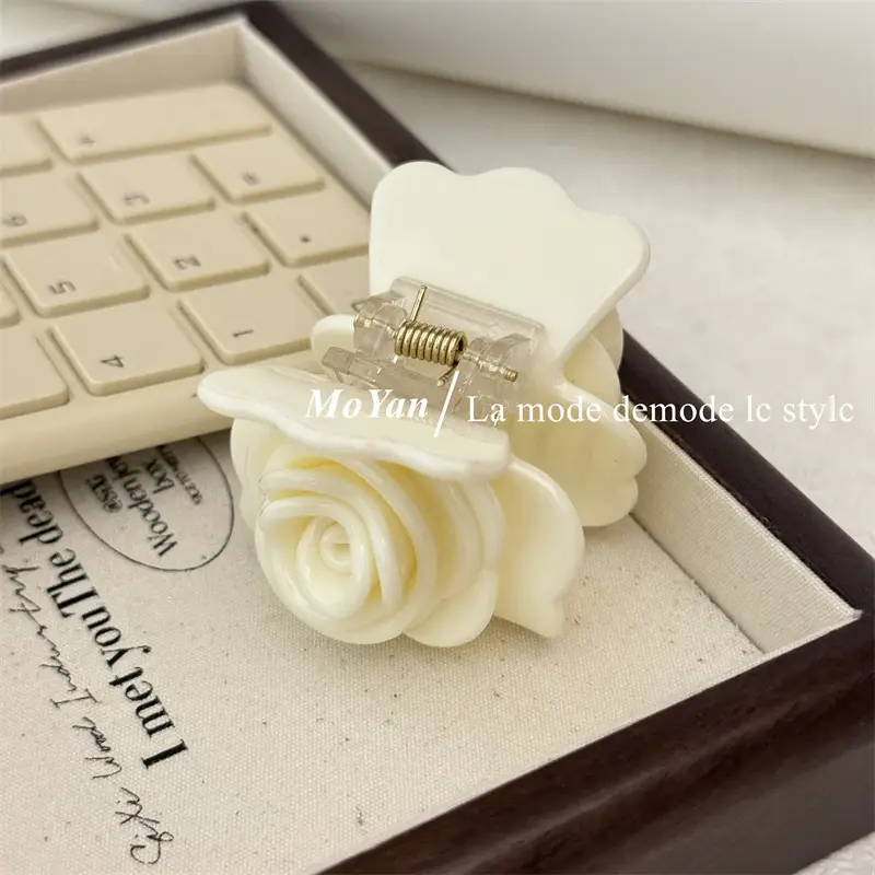 2024 Black 3D Rose Hair Clip for Women — feature 11