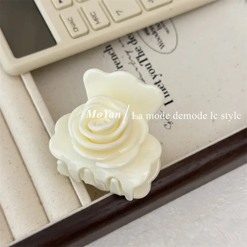 2024 Black 3D Rose Hair Clip for Women — feature 7
