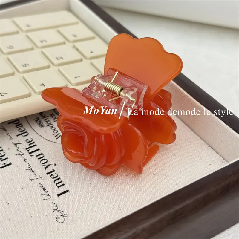 2024 Black 3D Rose Hair Clip for Women — feature 9