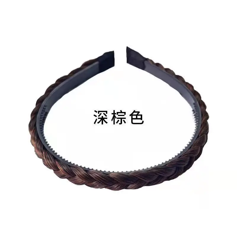 White Hair Cover Wig with Fish Bone Braid & Sideburns - Image 14