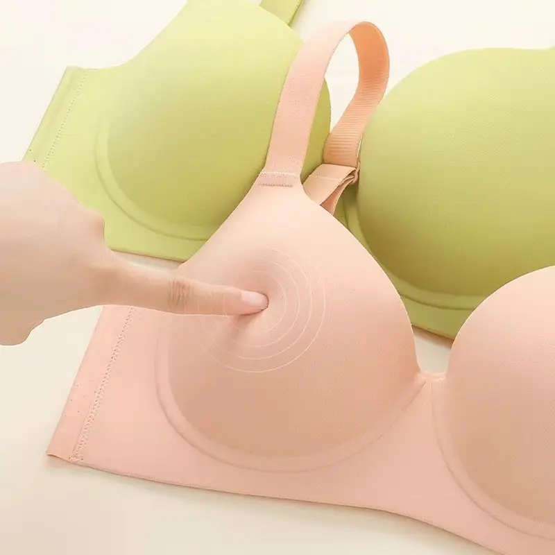 New Gap plus size Large Cup Soft Steel Ring Underwear Traceless Push-up Push-up Breathable Big Chest Show Small Text Bra