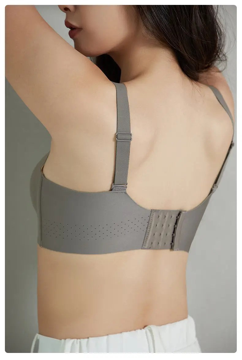 New Gap plus size Large Cup Soft Steel Ring Underwear Traceless Push-up Push-up Breathable Big Chest Show Small Text Bra — feature 25