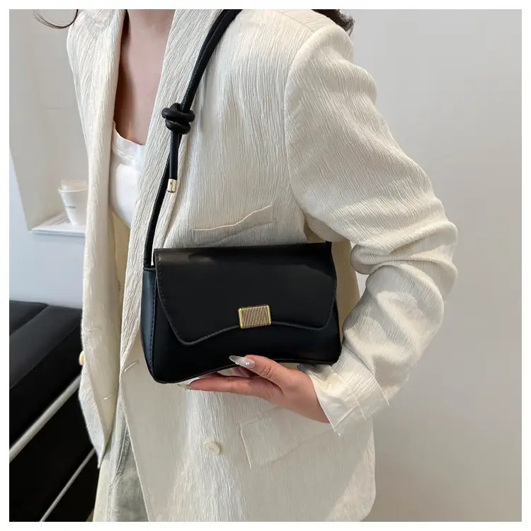 Black Lock Buckle Crossbody Bag for Women — feature 14