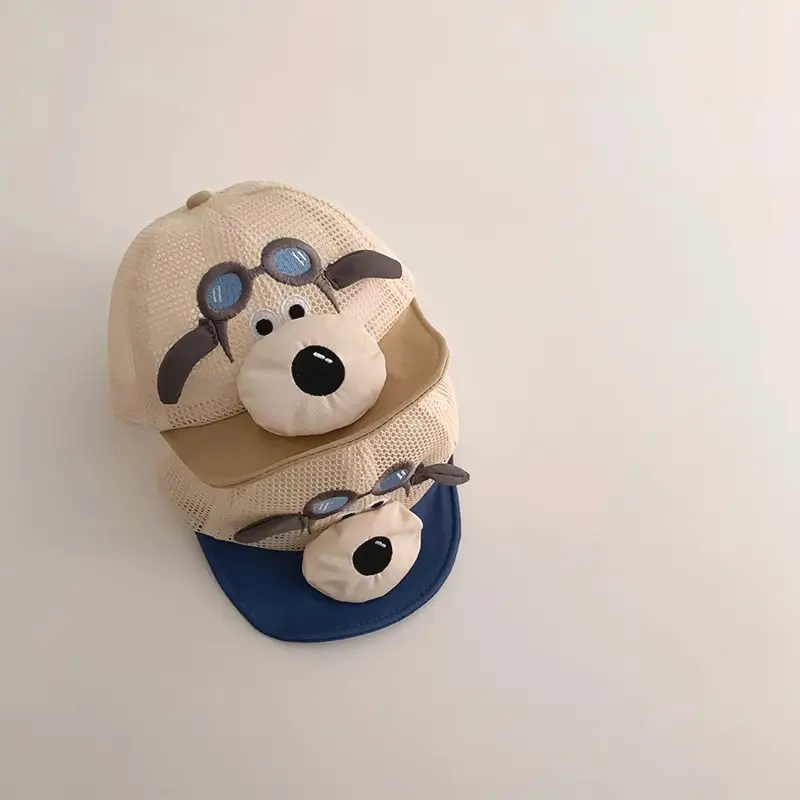 One Pan Baby Hat Cartoon Soft Bristle Breathable Mesh Cap - Image 7