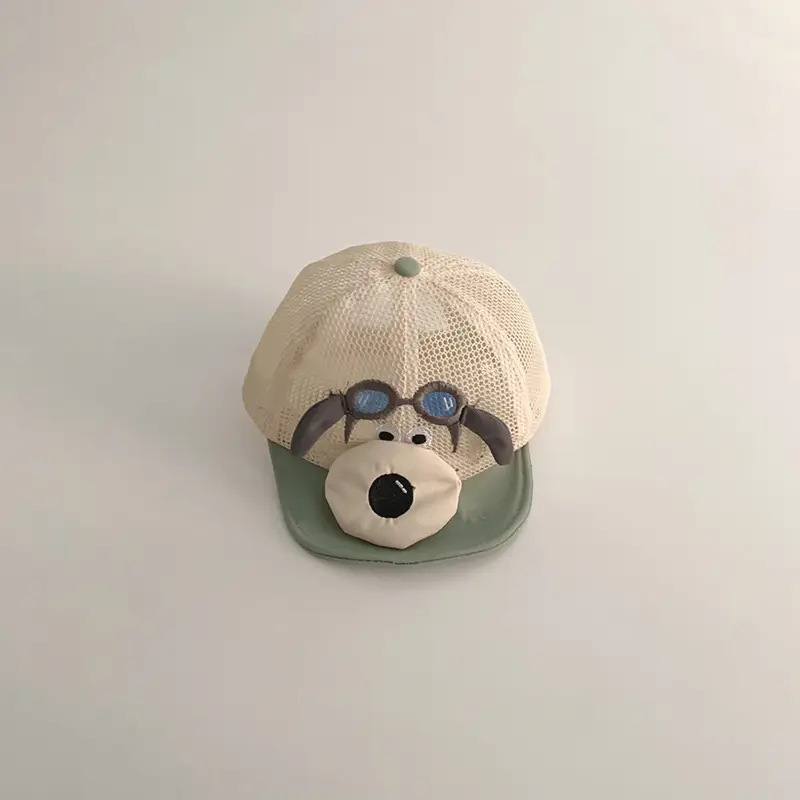 One Pan Baby Hat Cartoon Soft Bristle Breathable Mesh Cap - Image 2