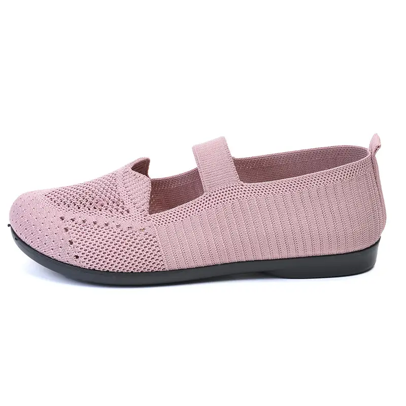 Old Beijing Cloth Shoes Women's Summer Mesh Shoes Breathable Mesh Shoes for Middle-aged and Elderly Moms Non-slip Soft Sole Slip-on Flat Shoes - Image 9