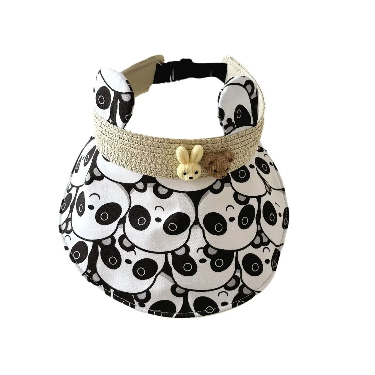 Baby Panda Hat Set for Girls Blue White - Image 8