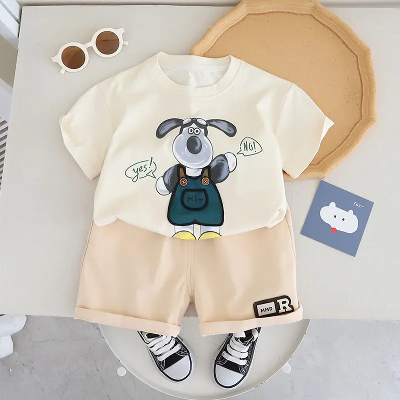 Boys Cartoon T-Shirt Shorts Set 2024