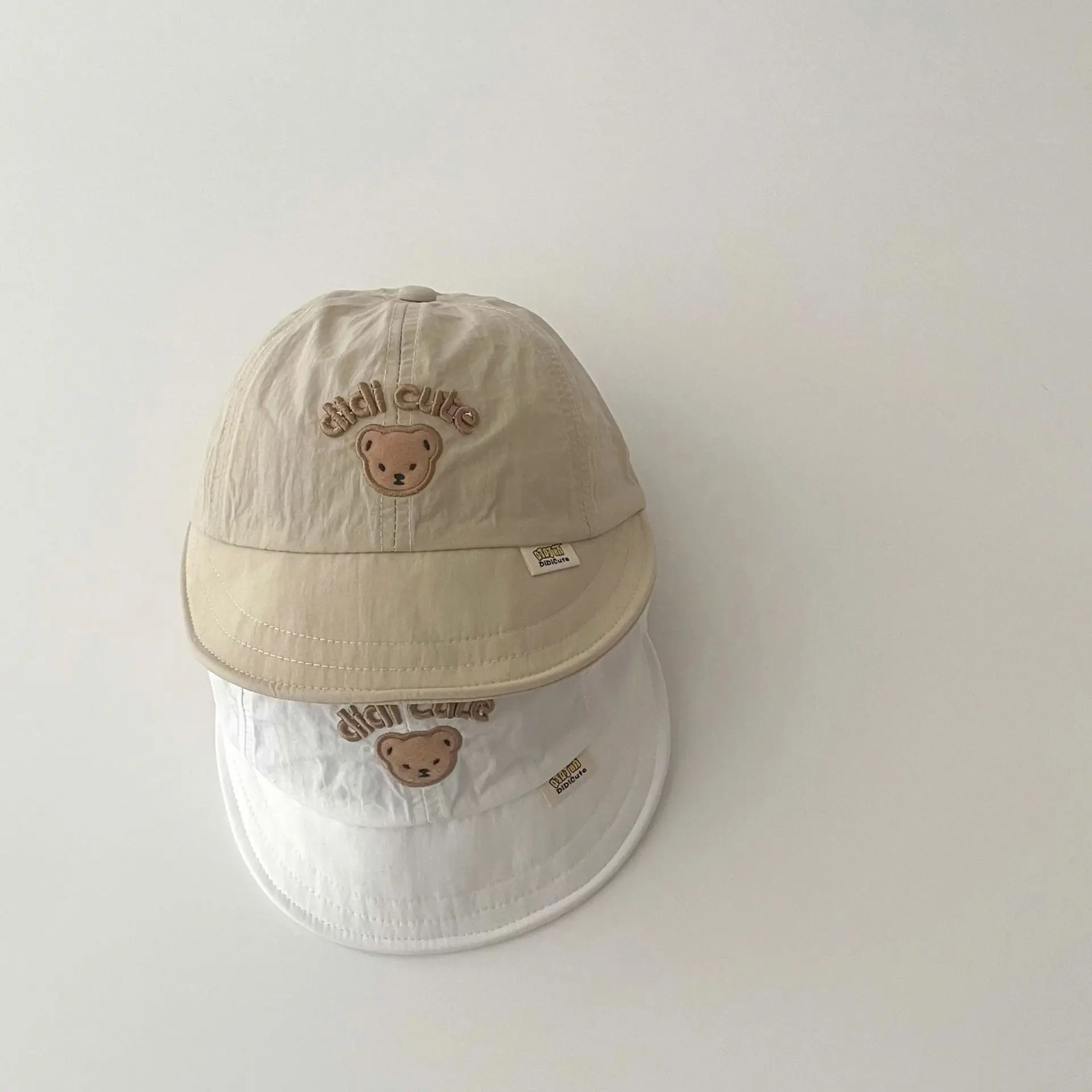 Baby Sun Hat with Eaves, Brown Blue Beige
