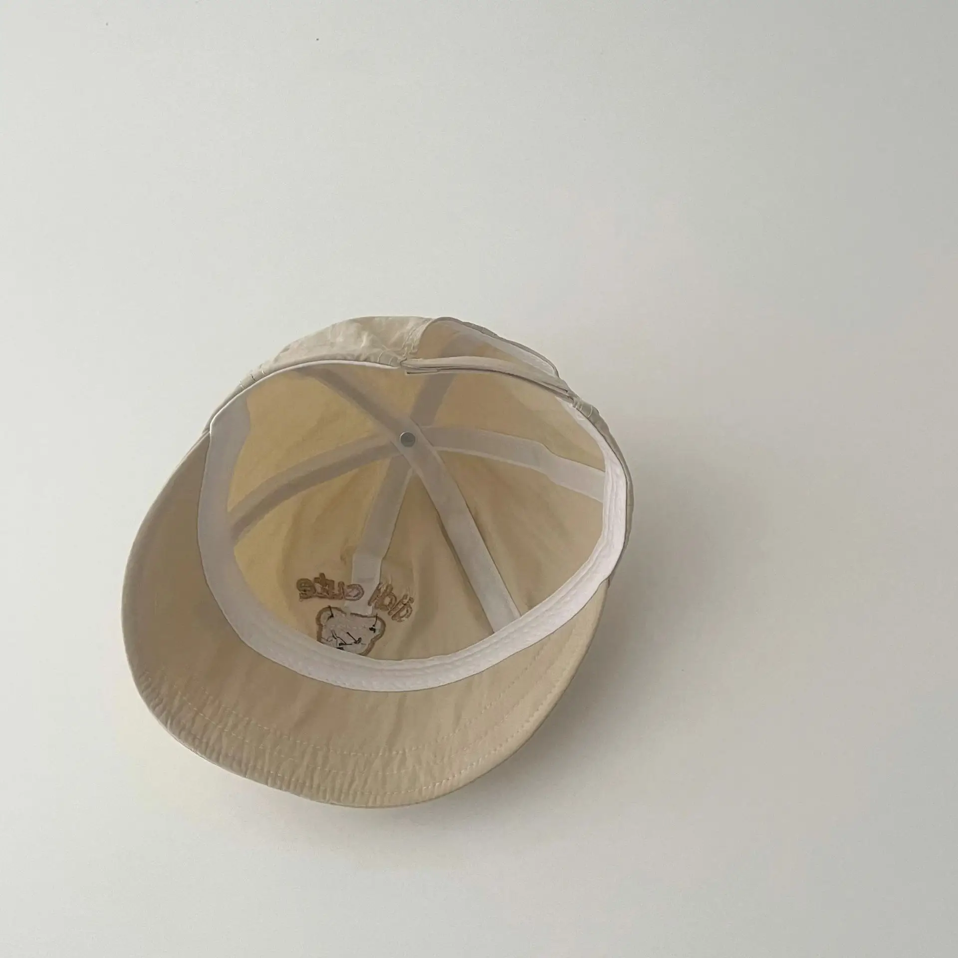 Baby Sun Hat with Eaves, Brown Blue Beige