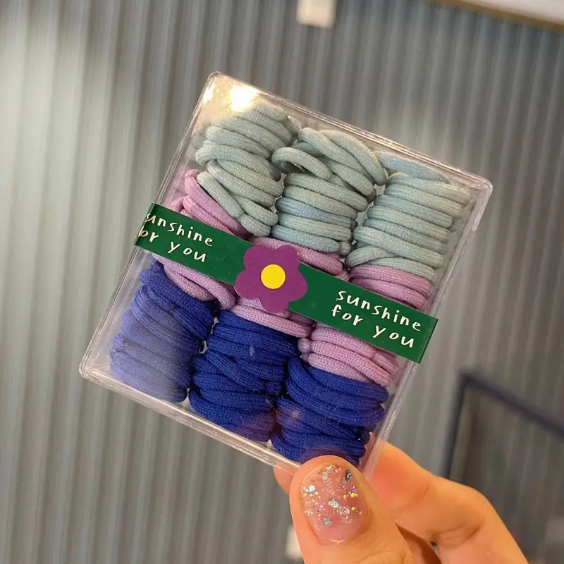Rainbow Rubber Bands for Kids Hair Rope 90 Pcs — feature 5
