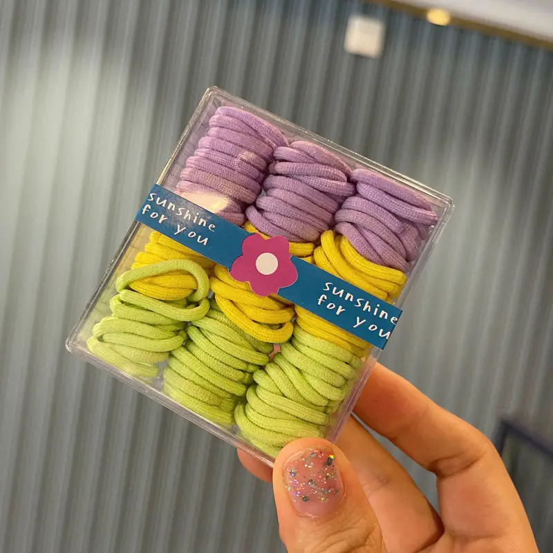 Rainbow Rubber Bands for Kids Hair Rope 90 Pcs - Image 3