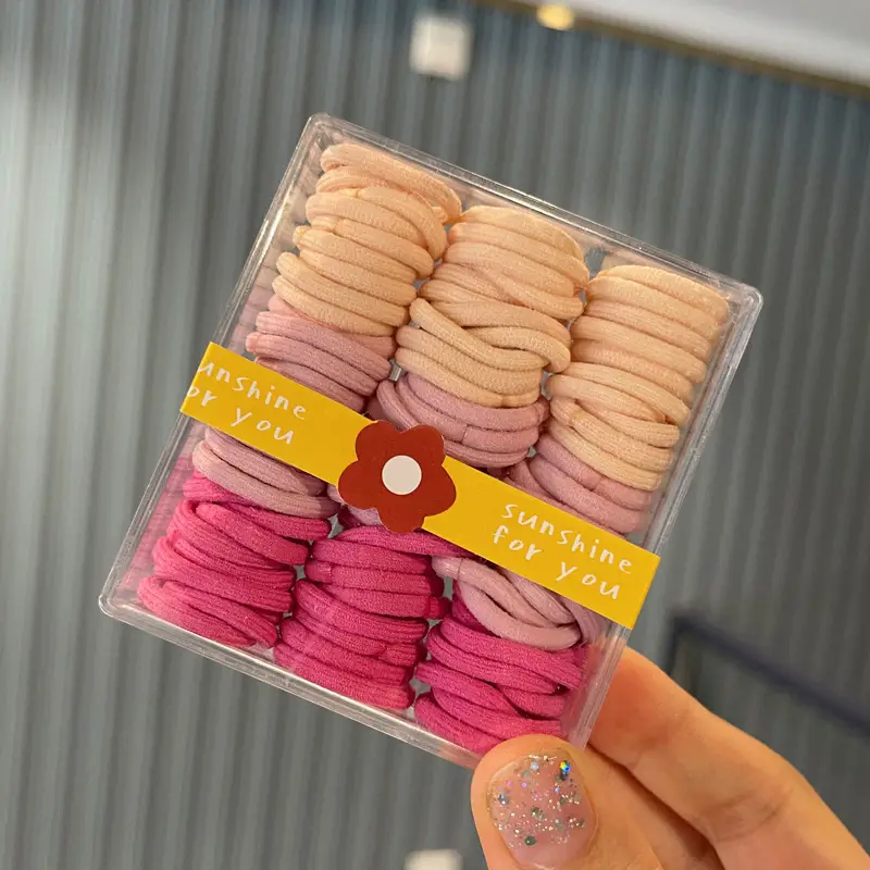 Rainbow Rubber Bands for Kids Hair Rope 90 Pcs - Image 4