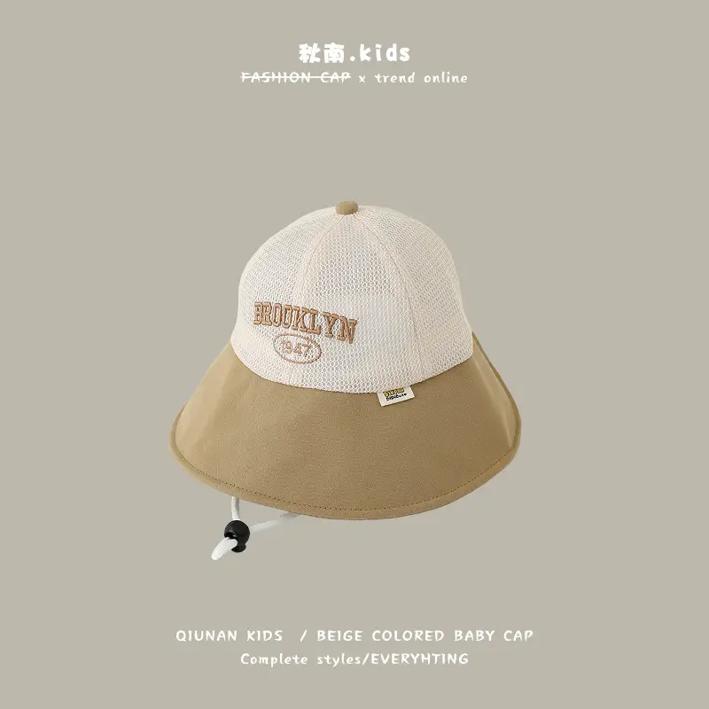 Quilan Kids Fisherman Cap Pink White Sunscreen Baseball Cap - Image 9