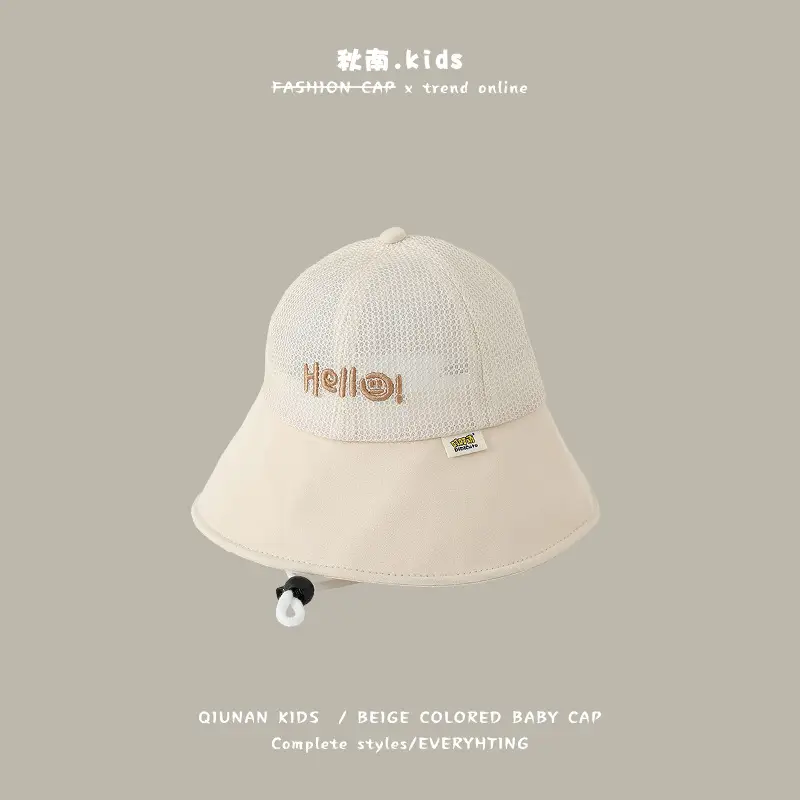 Quilan Kids Fisherman Cap Pink White Sunscreen Baseball Cap - Image 5