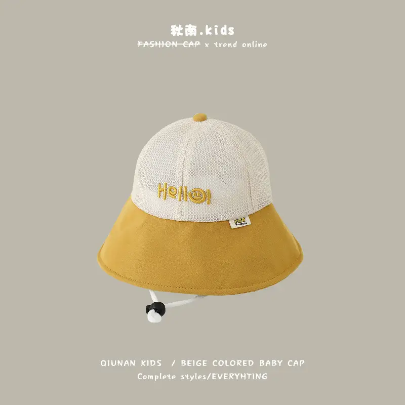 Quilan Kids Fisherman Cap Pink White Sunscreen Baseball Cap - Image 7