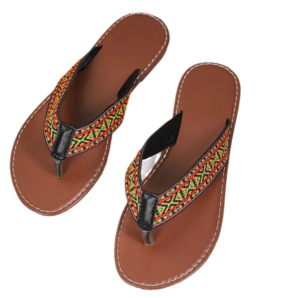 2024 Ethnic Ethnic Flat Slippers for Women Summer Shoes - Image 6