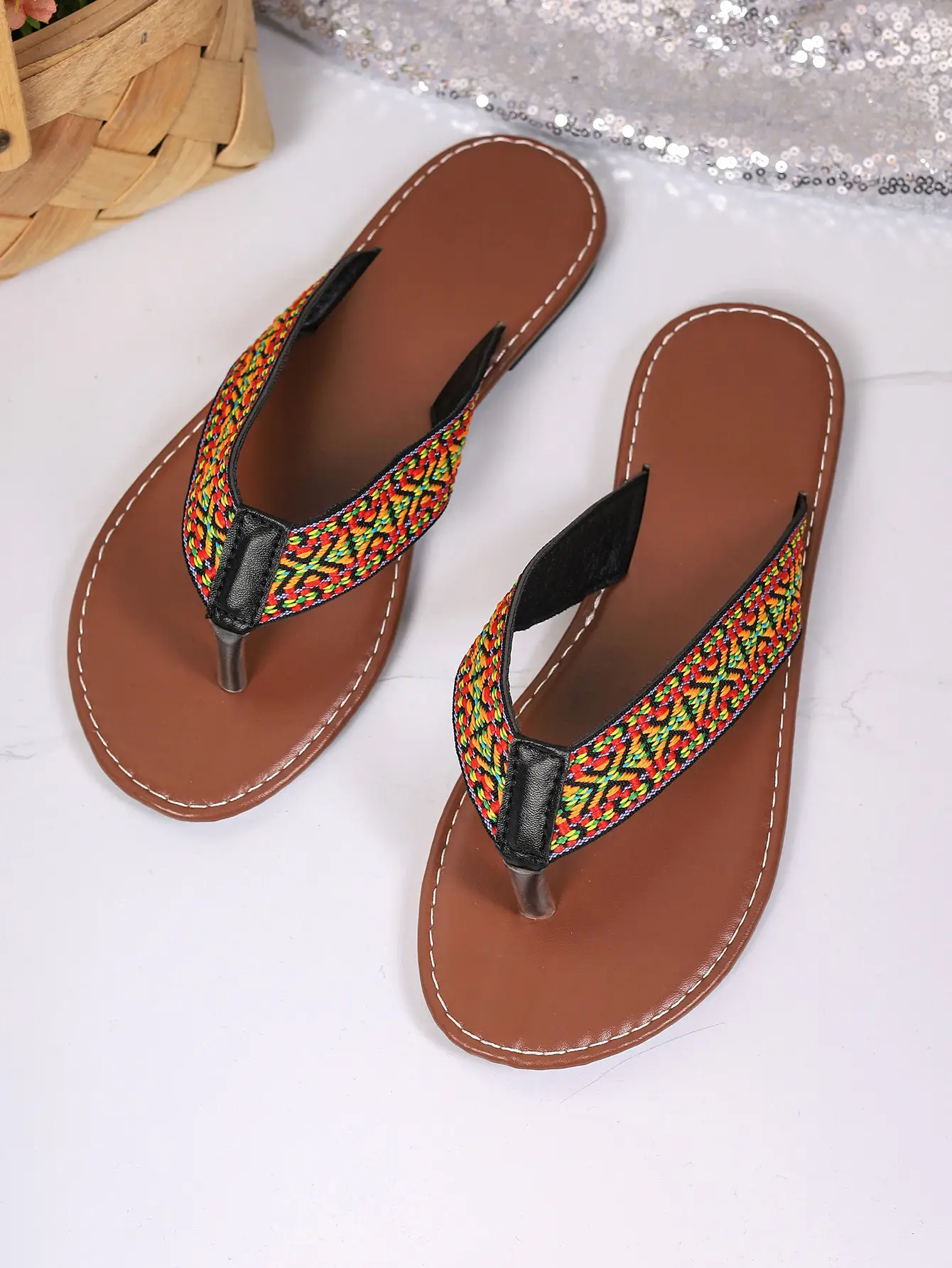 2024 Ethnic Ethnic Flat Slippers for Women Summer Shoes — feature 2