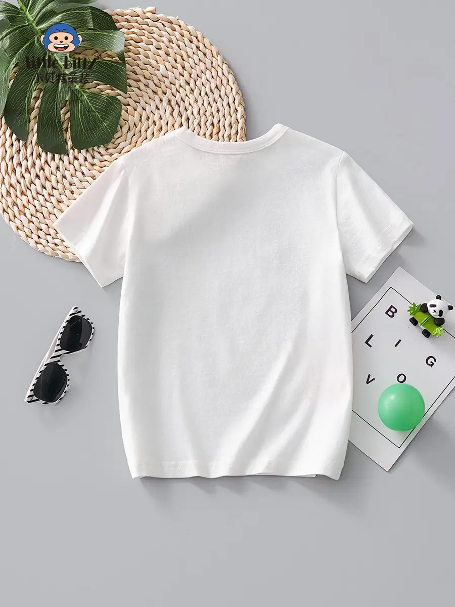 Kids Dinosaur Graphic T-Shirt White Medium Large - Image 3
