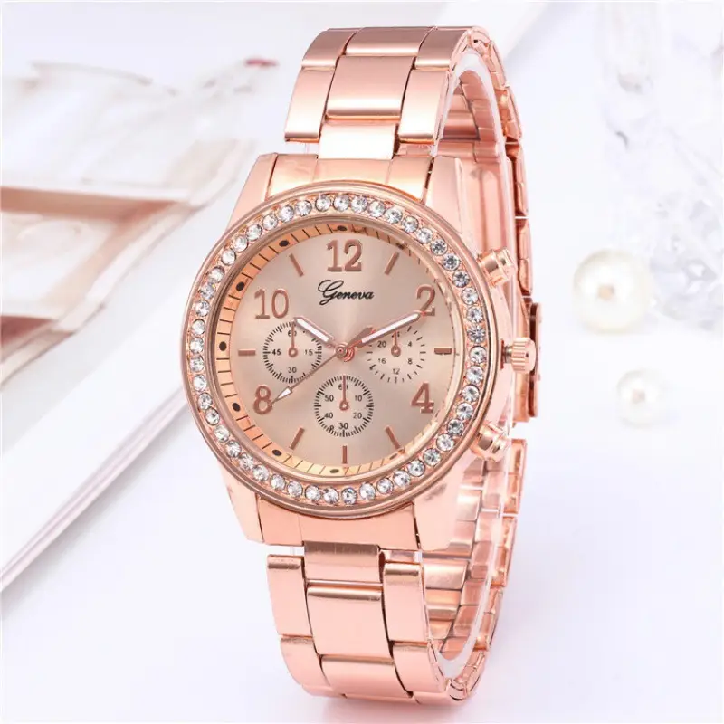 Genuide Diamond Encrusted Women's Quartz Watch - Image 5