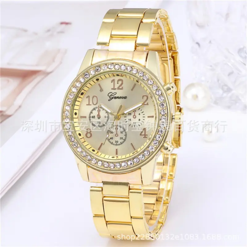 Genuide Diamond Encrusted Women's Quartz Watch - Image 2