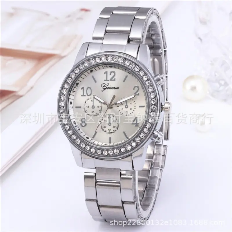 Genuide Diamond Encrusted Women's Quartz Watch - Image 3