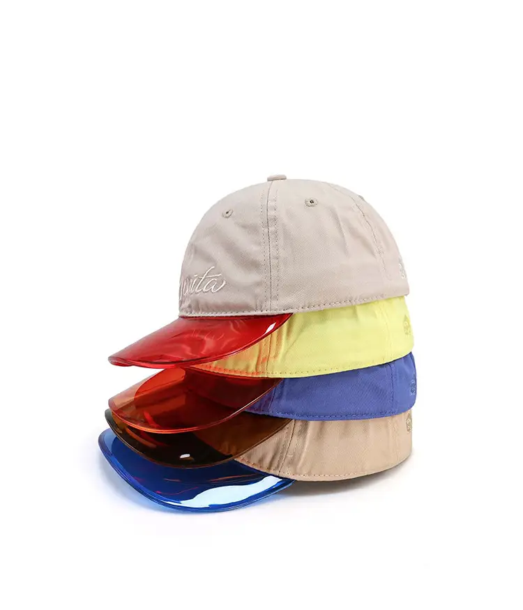 Women's Beige Red Flatback Sunblock Cap Set — feature 3