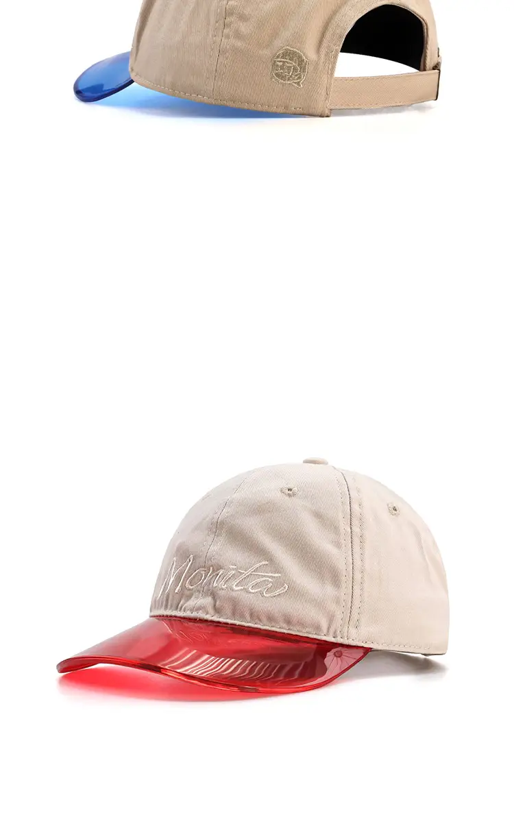 Women's Beige Red Flatback Sunblock Cap Set — feature 9