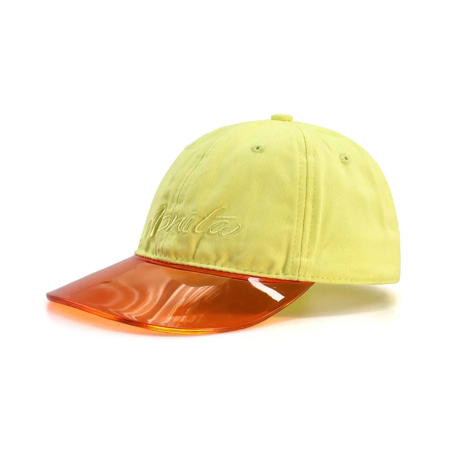 Women's Beige Red Flatback Sunblock Cap Set