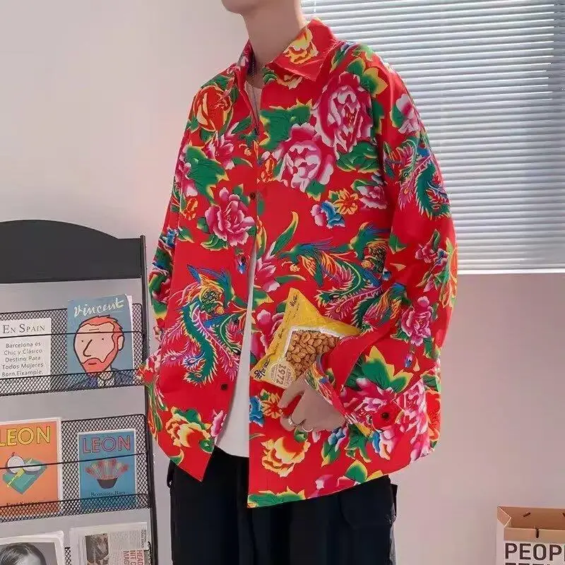 Northeastern Peony Flower Jacket Green Long Sleeve - Image 7