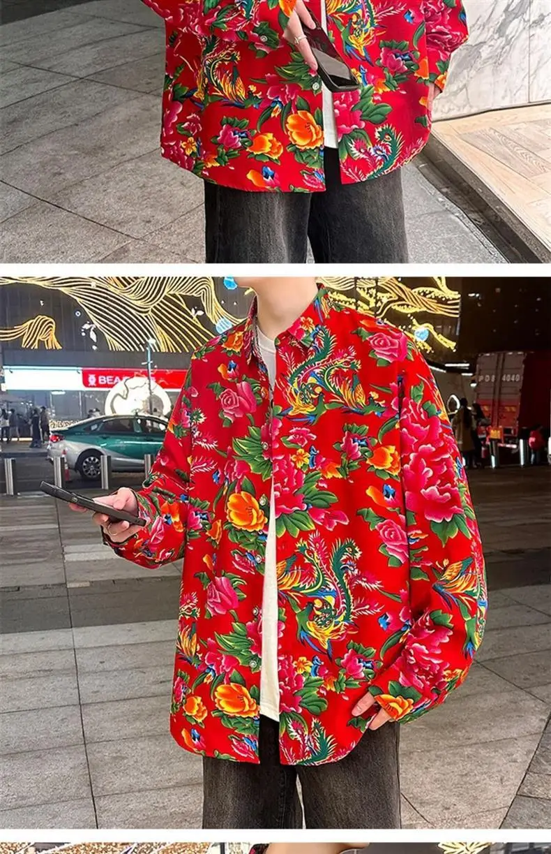 Northeastern Peony Flower Jacket Green Long Sleeve — feature 3