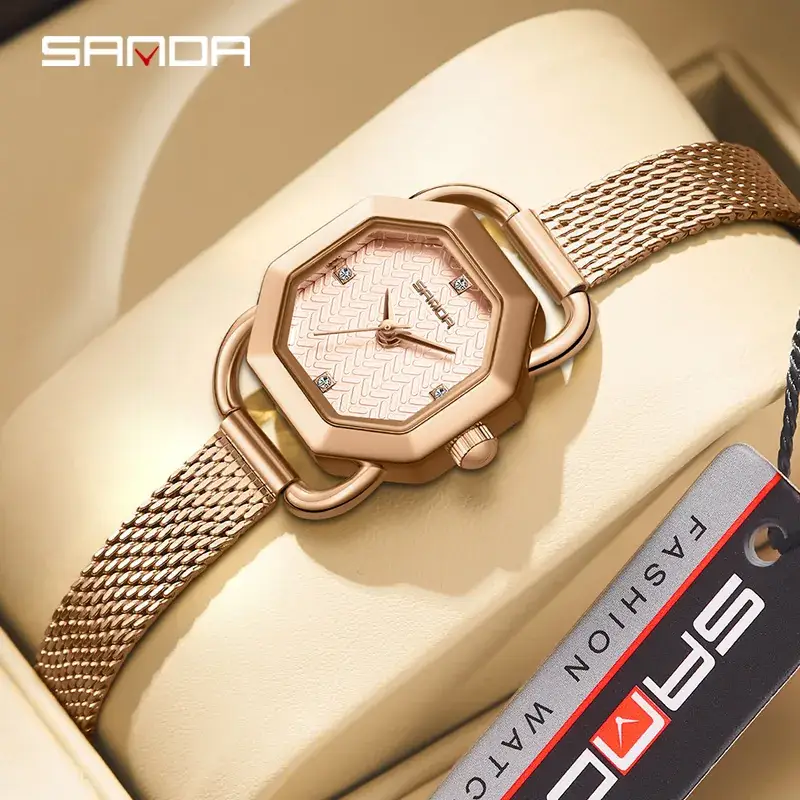 Sanda Women's Green Octagonal Quartz Watch - Image 24