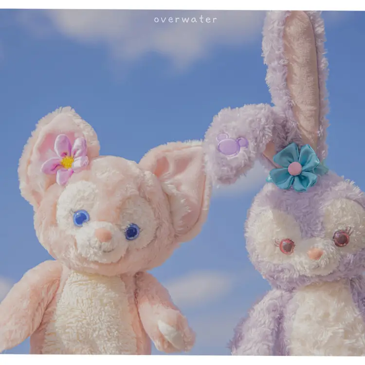 Pink Plush Rabbit Ears Headband for Women — feature 2