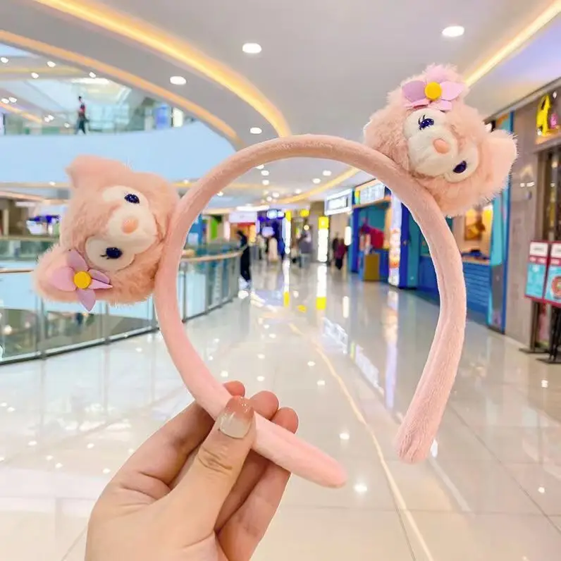 Pink Plush Rabbit Ears Headband for Women - Image 5