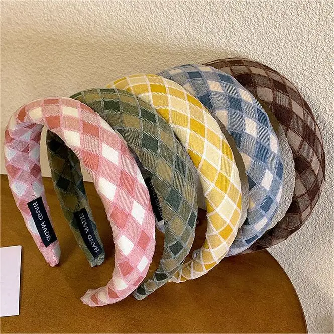 Plaid Wide-brim Hair Band for Women - Image 9