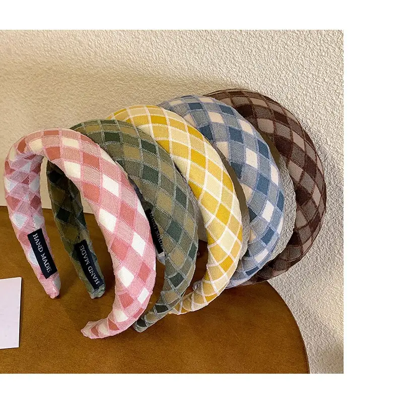 Plaid Wide-brim Hair Band for Women — feature 5