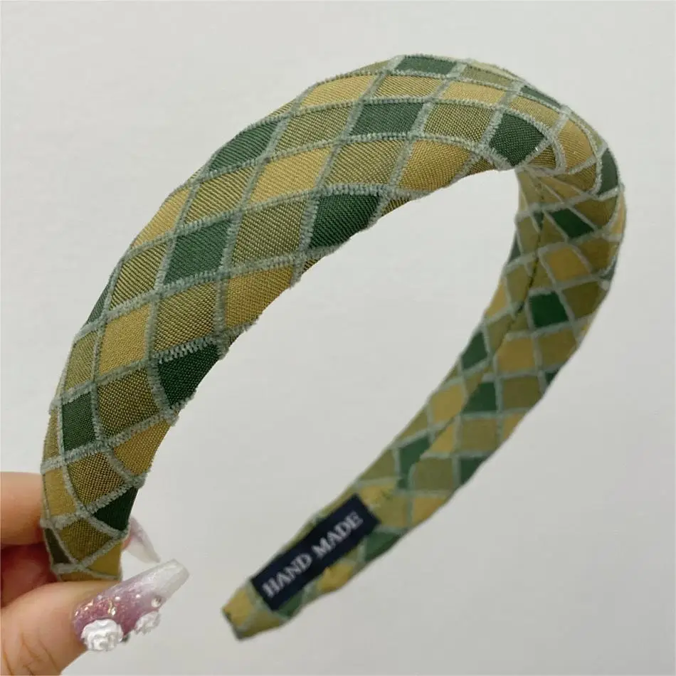 Plaid Wide-brim Hair Band for Women - Image 4