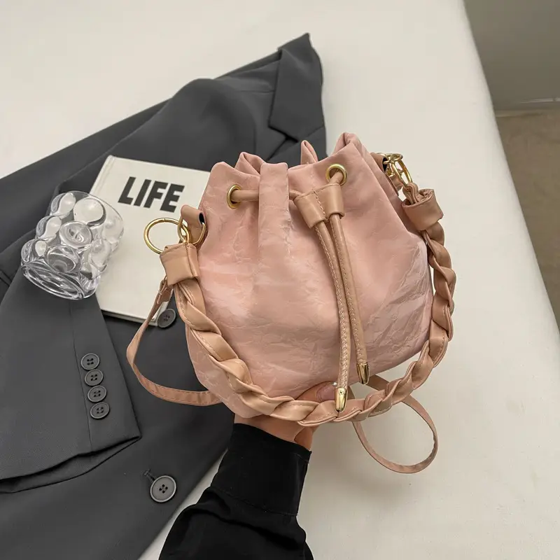 Women's Drawstring Shoulder Bag 2024 Spring Summer - Image 4