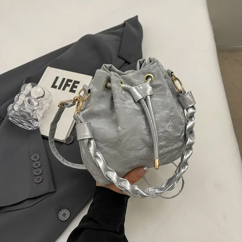 Women's Drawstring Shoulder Bag 2024 Spring Summer - Image 5